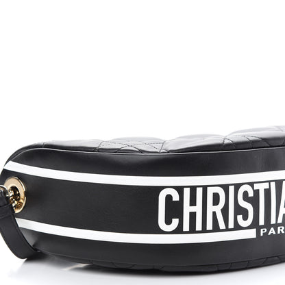 Christian Dior Lambskin Cannage Medium Dior Vibe Hobo Bag Black 7 of 8