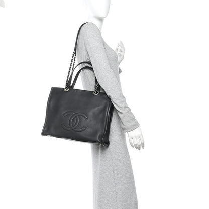 Chanel Calfskin CC Zipped Shopping Tote Black 2 of 10