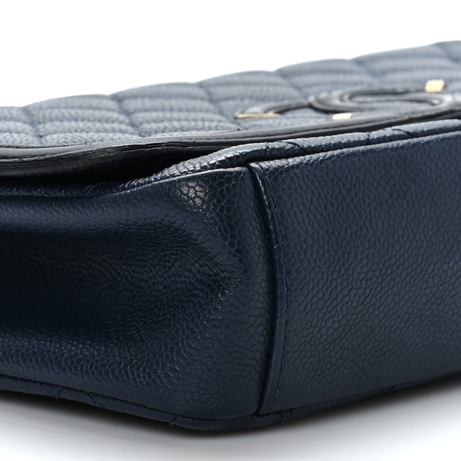 Chanel Caviar Quilted Medium CC Filigree Flap Navy Black 9 of 9