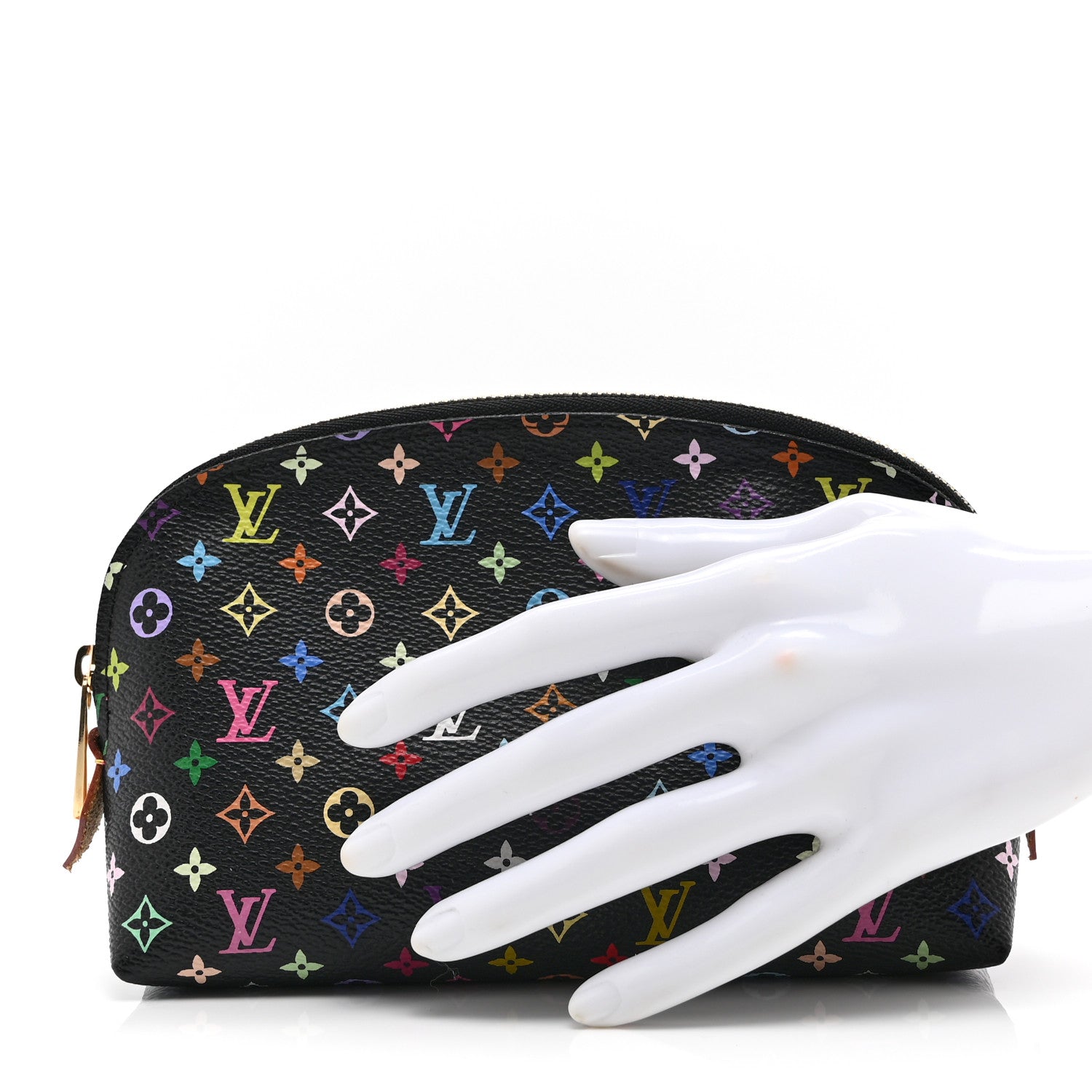 Louis Vuitton Monogram Multicolor Cosmetic Pouch Black Grenade 2 of 9