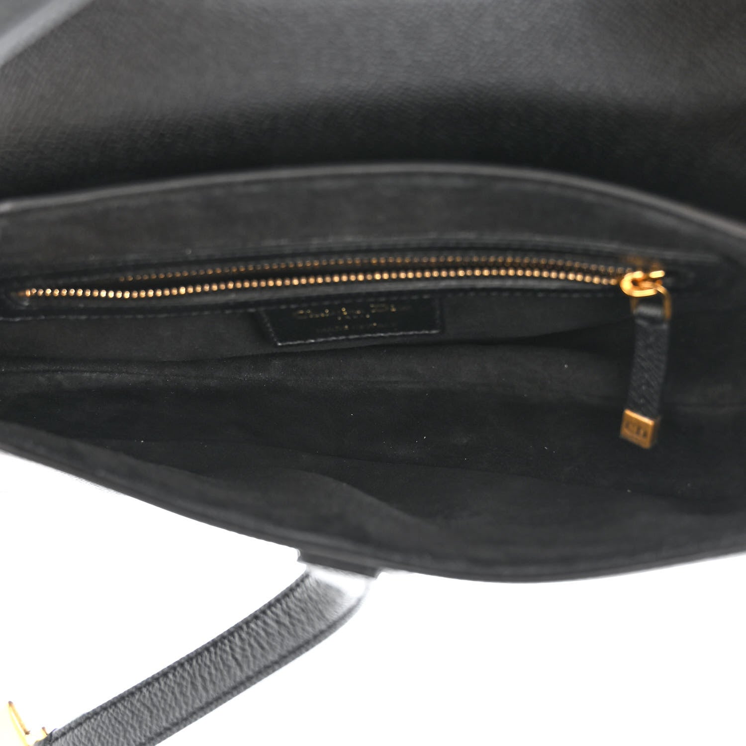 Christian Dior Grained Calfskin Saddle Bag Black 5 of 10