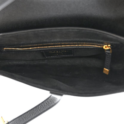 Christian Dior Grained Calfskin Saddle Bag Black 5 of 10