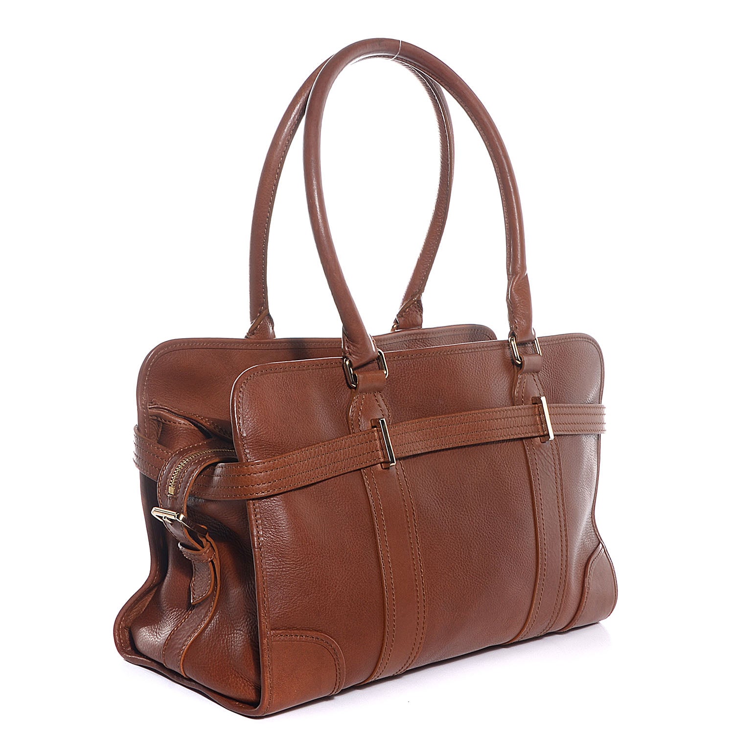 Burberry Leather Satchel Brown 3 of 9