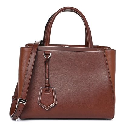 Fendi Vitello Elite Petite 2Jours Tote Walnut 1 of 10