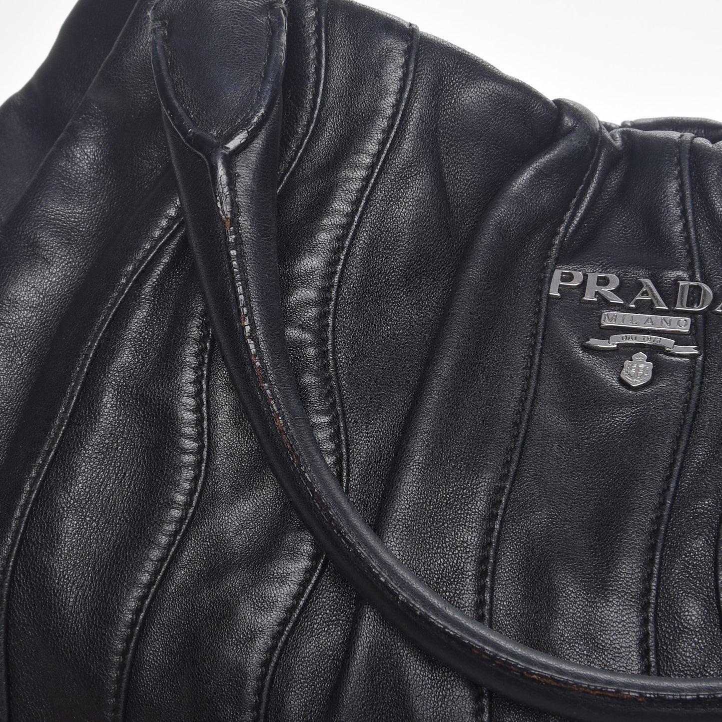 Nappa Mordore Stripes Bag Nero Black