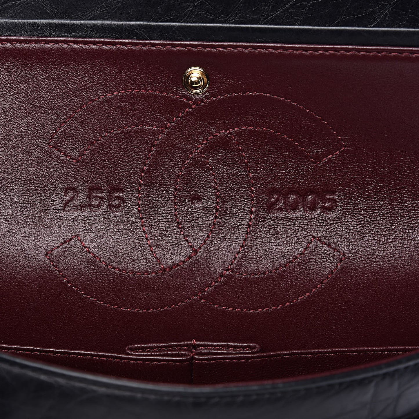 Aged Calfskin 50th Anniversary 2.55 Reissue 225 Flap Black