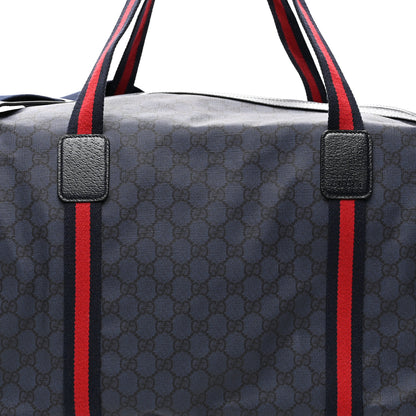 Gucci GG Monogram Medium Web Duffle Bag Dark Blue 7 of 9
