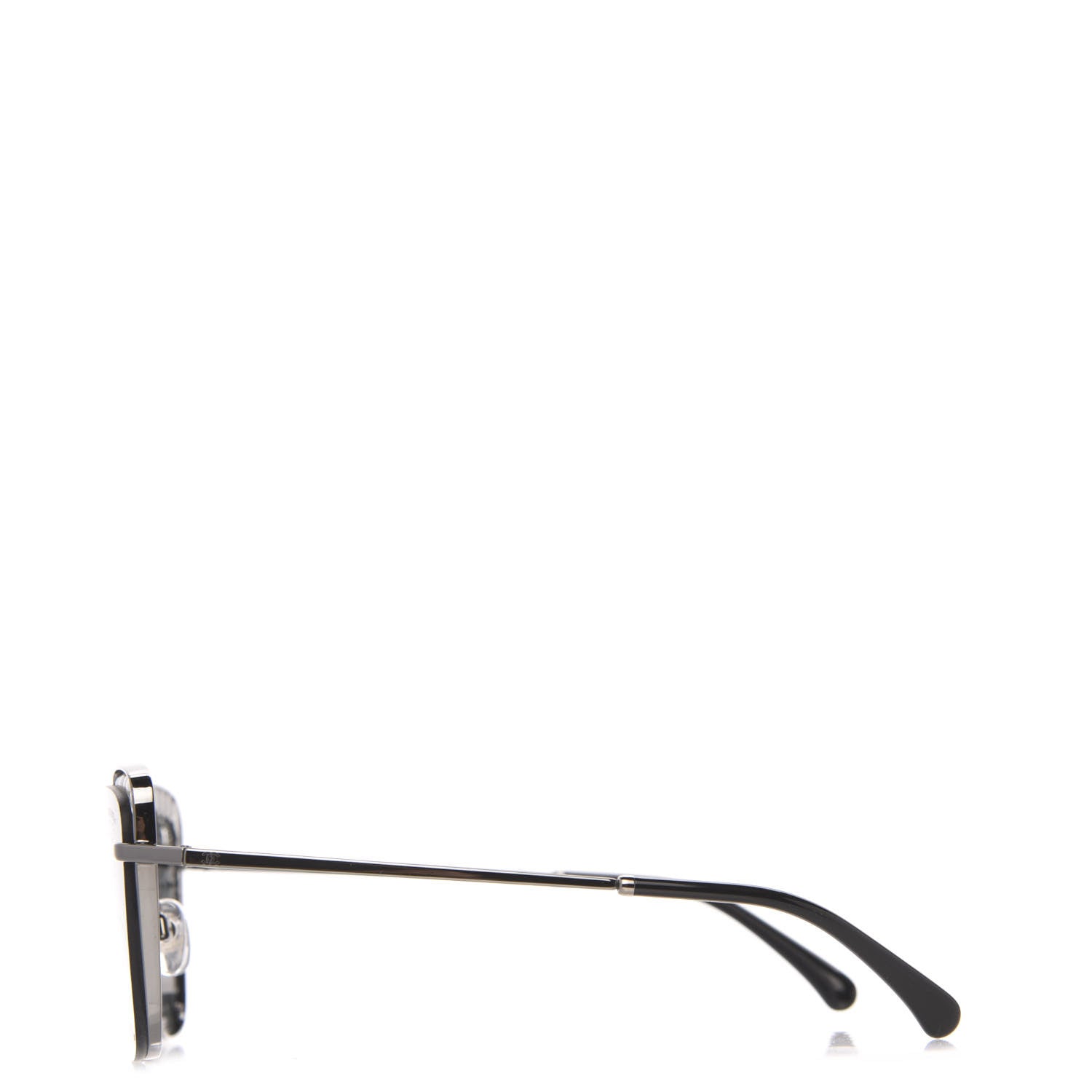 Chanel Metal Square Frame Pearl Sunglasses 4235-H Dark Grey 2 of 7