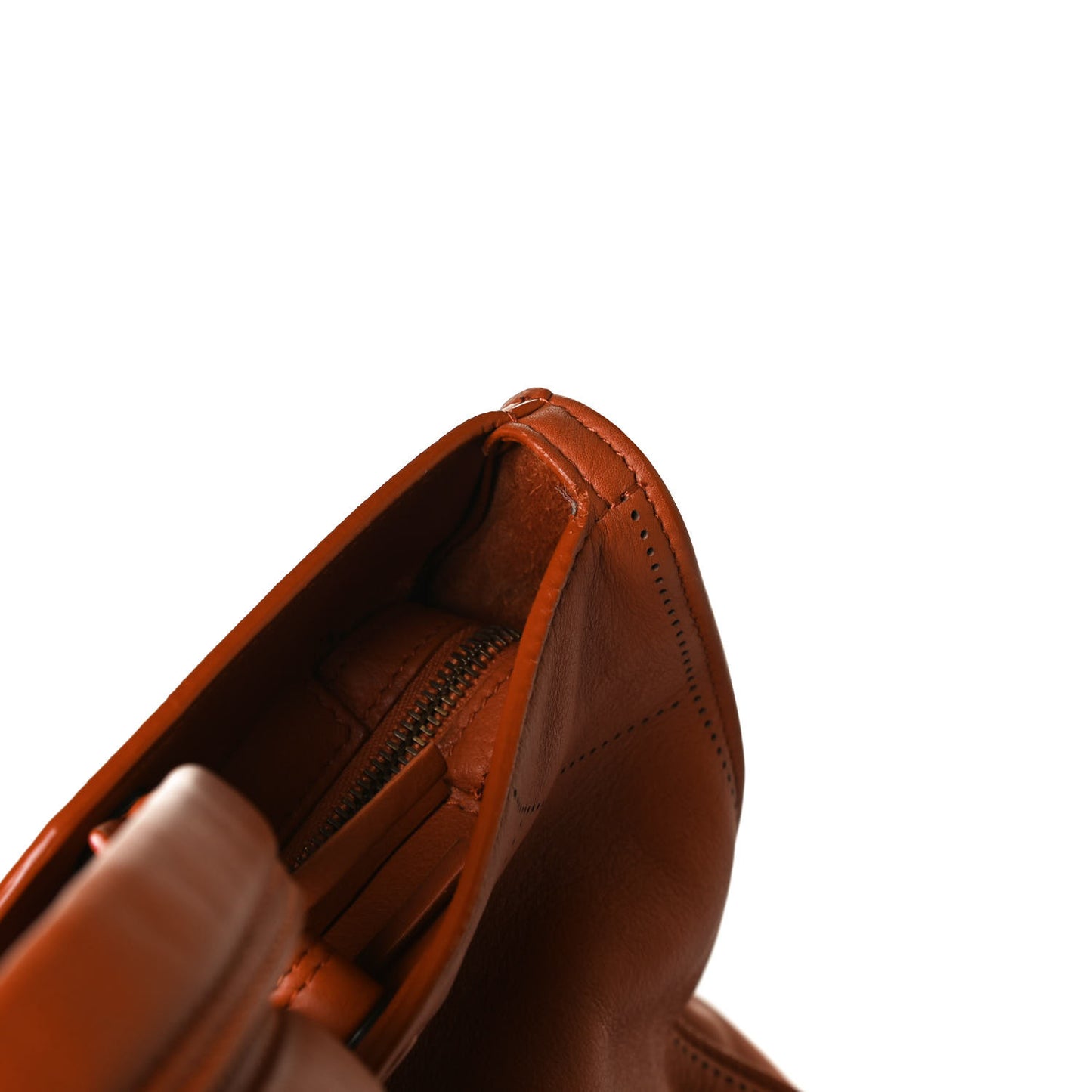 Veau Soyeux Perforated Blackout Hardware City Marron Caramel