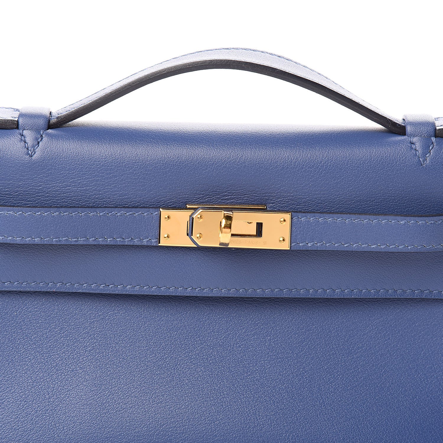 Hermes Swift Kelly Pochette Clutch Bleu Brighton 31 of 31