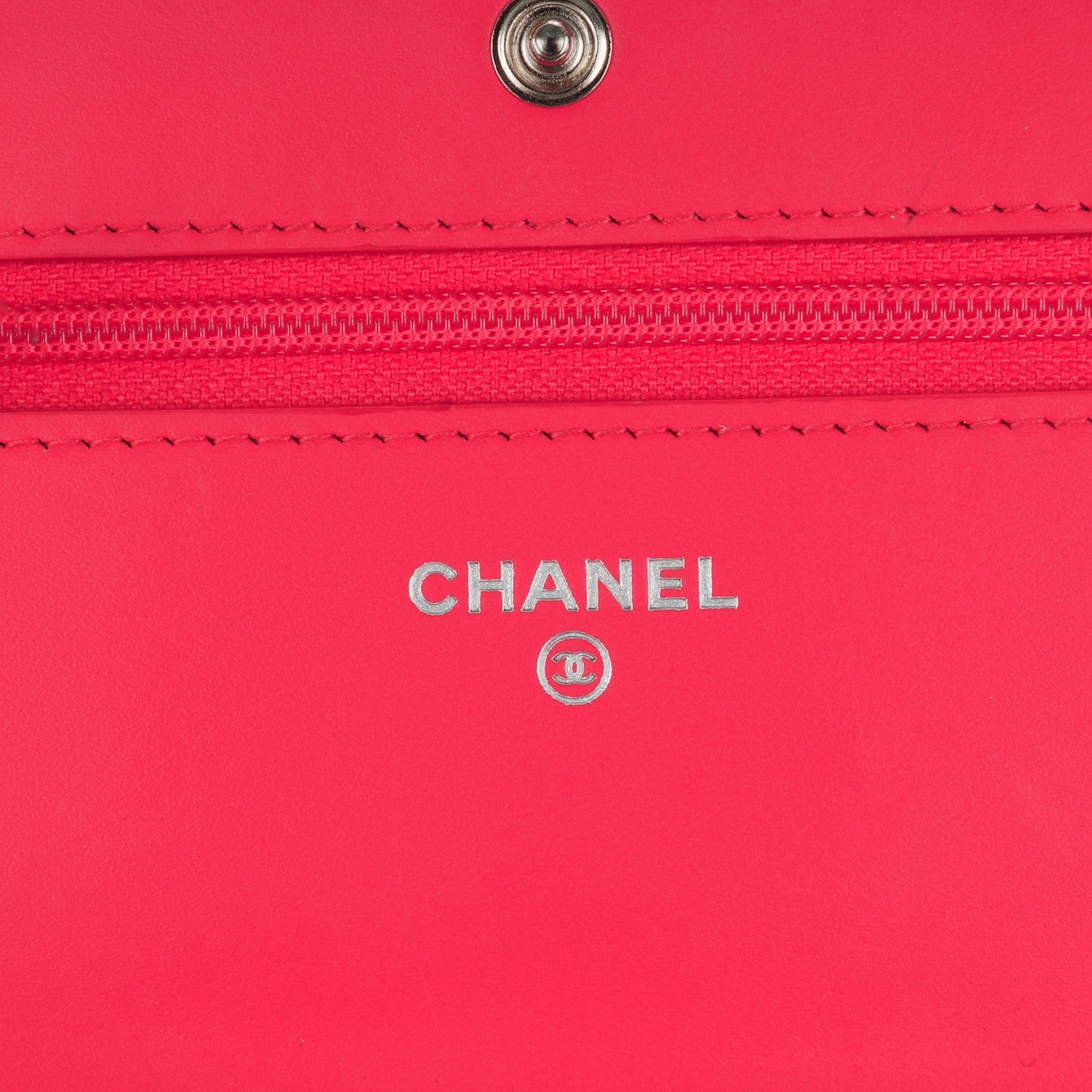 Chanel Patent Quilted Wallet On Chain WOC Pink 6 of 9