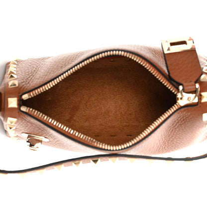 Valentino Garavani Pebbled Calfskin Small Rockstud Flip Lock Shoulder Bag Selleria 5 of 10