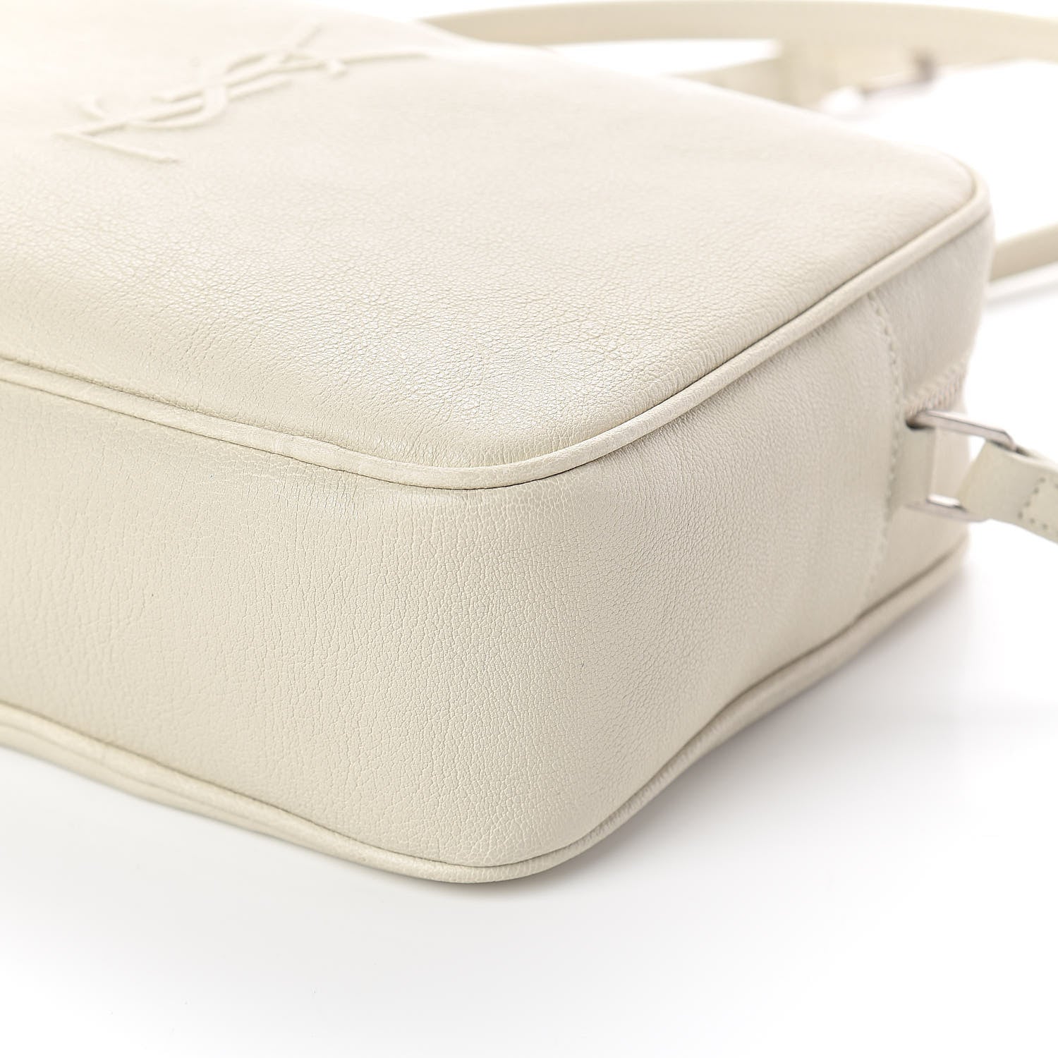 Saint Laurent Lambskin Monogram Small Lou Camera Bag White 8 of 8