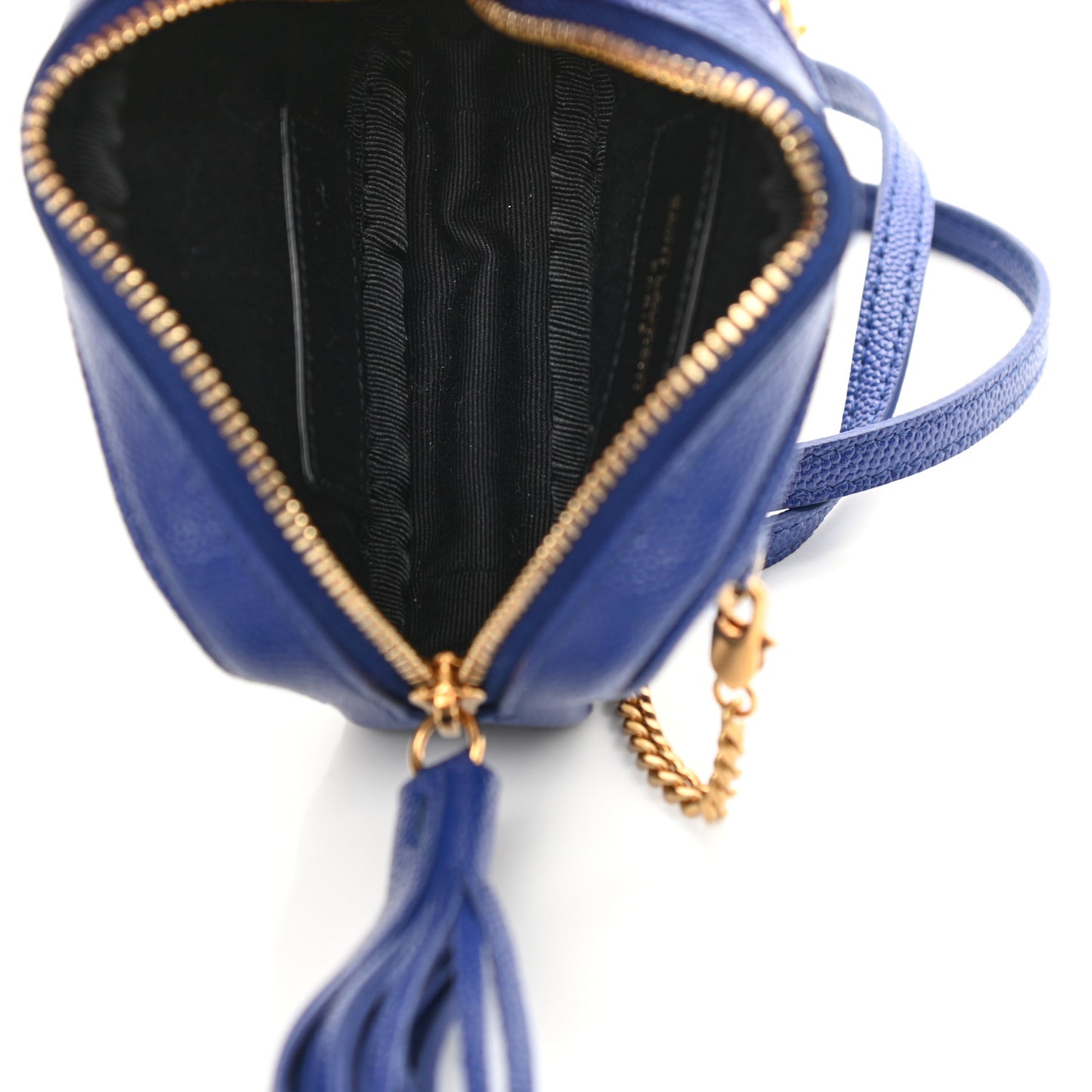 Grain De Poudre Matelasse Monogram Baby Lou Camera Bag Sapphire Blue
