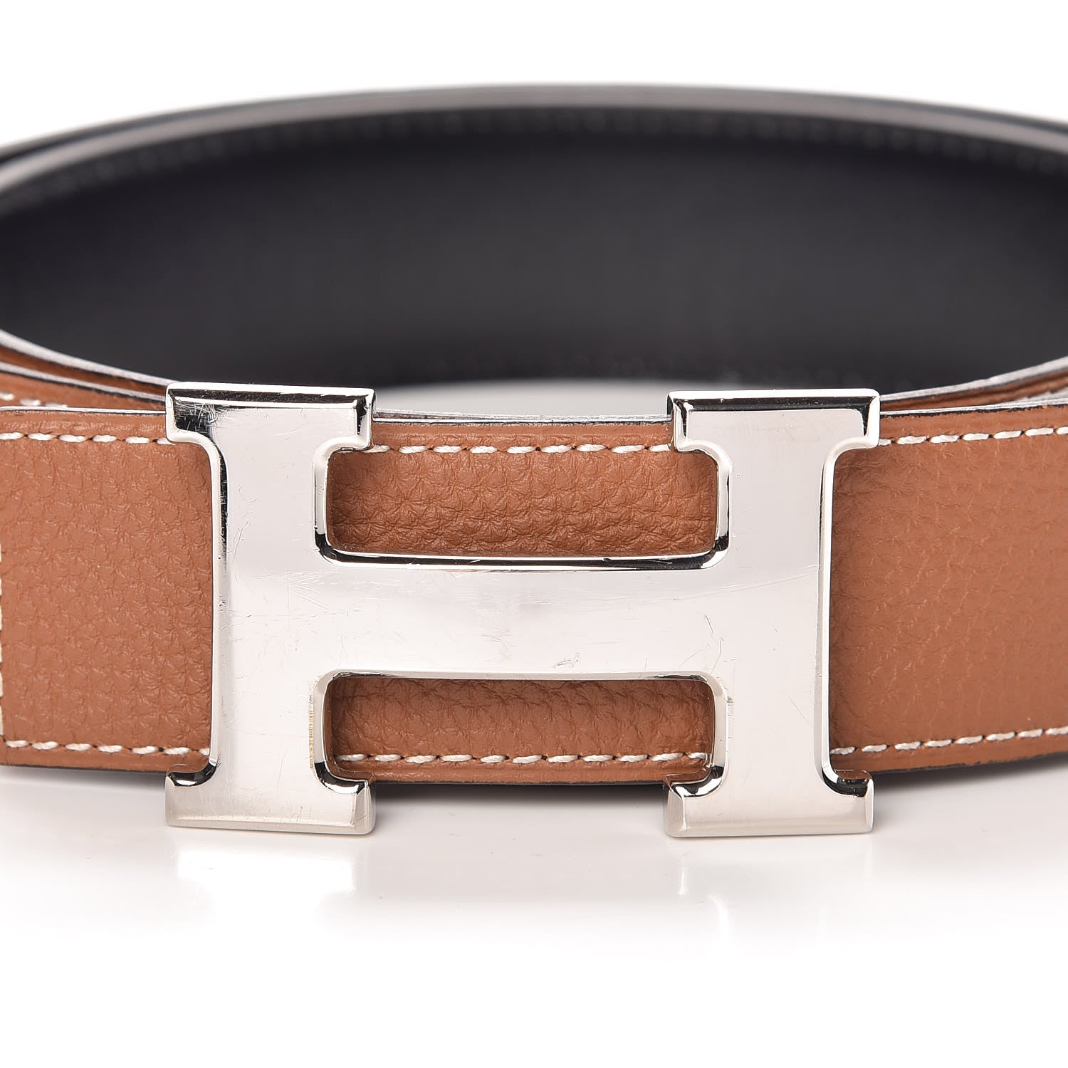 Hermes Box Togo 32mm H Belt 90 Black Gold 4 of 9