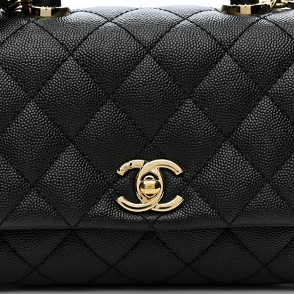 Chanel Caviar Quilted Extra Mini Coco Handle Flap Black 8 of 11