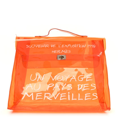 Hermes Vinyl Souvenir De L'Exposition Kelly Orange 1 of 9