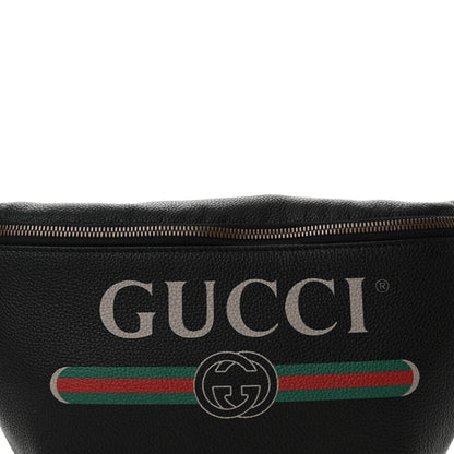 Gucci Grained Calfskin Logo Belt Bag Black 8 of 12