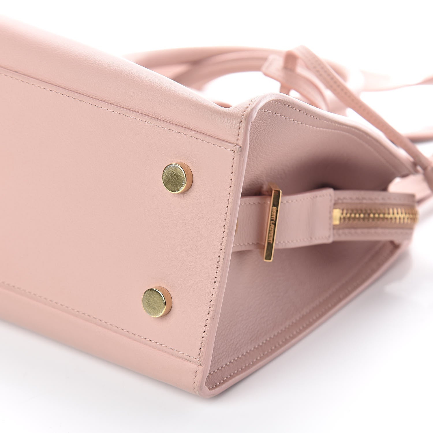 Saint Laurent Calfskin Monogram Baby Cabas Pink 9 of 9
