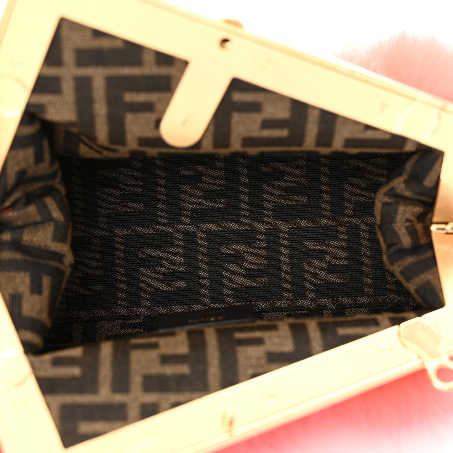 Fox Fur Shiny Nappa Small Fendi First Papavero