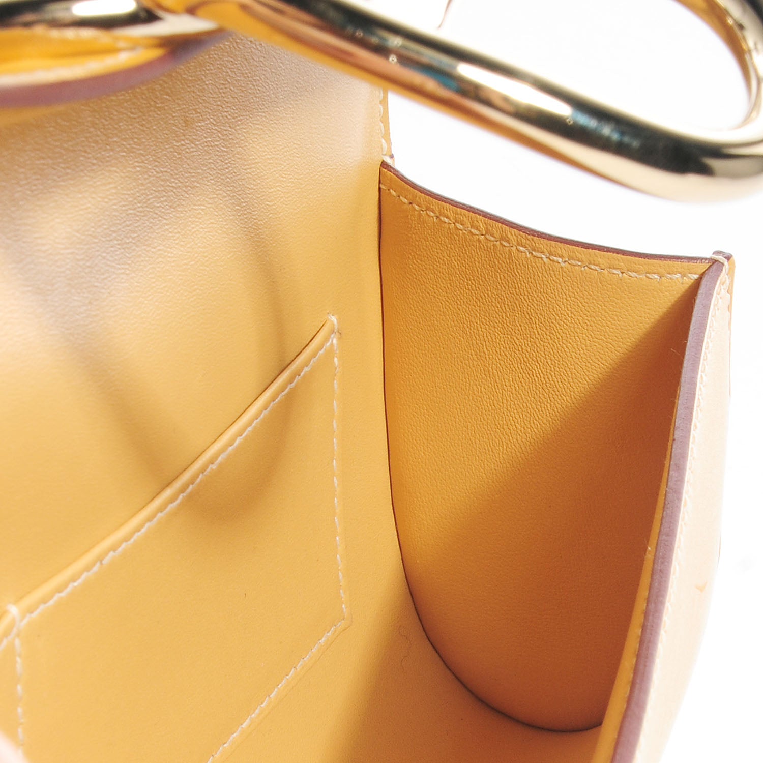 Hermes Veau Tadelakt Egee Clutch Soleil 8 of 9