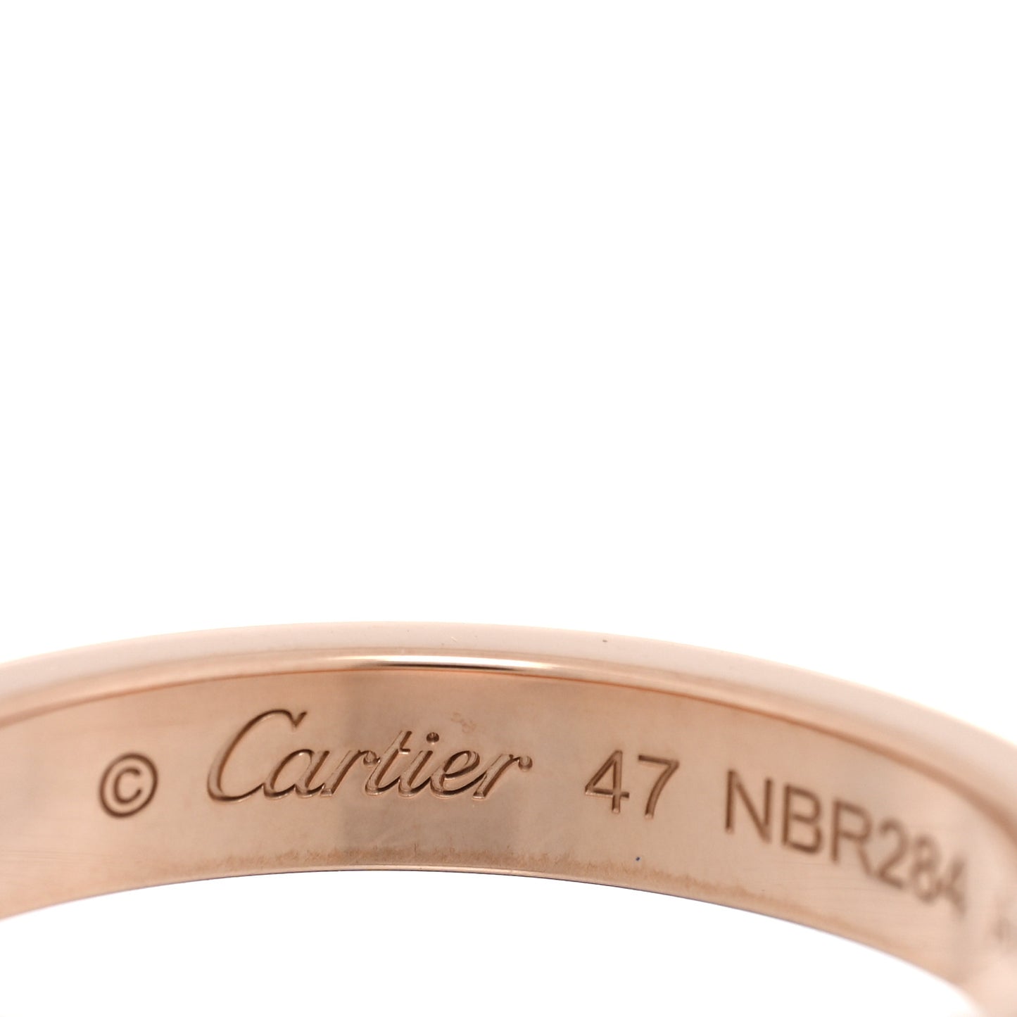 18K Pink Gold Diamond 3mm C De Cartier Wedding Band Ring 47 4