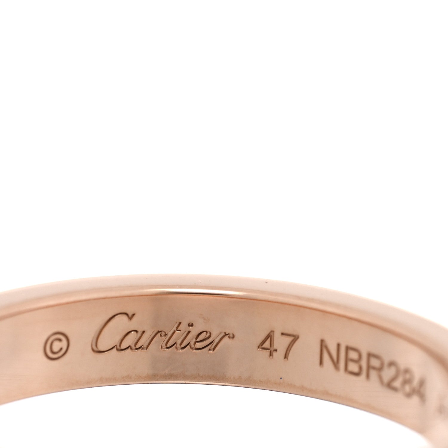 Cartier 18K Pink Gold Diamond 3mm C De Cartier Wedding Band Ring 47 4 4 of 4
