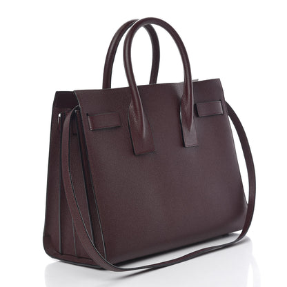 Saint Laurent Grained Calfskin Small Classic Sac De Jour Amaranto 4 of 11
