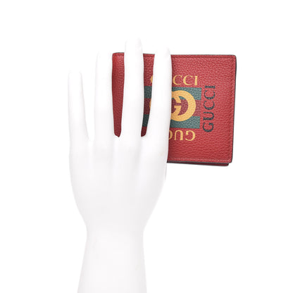 Gucci Calfskin Logo Bi-Fold Wallet Red 2 of 9
