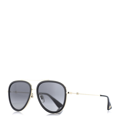 Gucci Aviator Sunglasses GG0062S Black Gold 1 of 8
