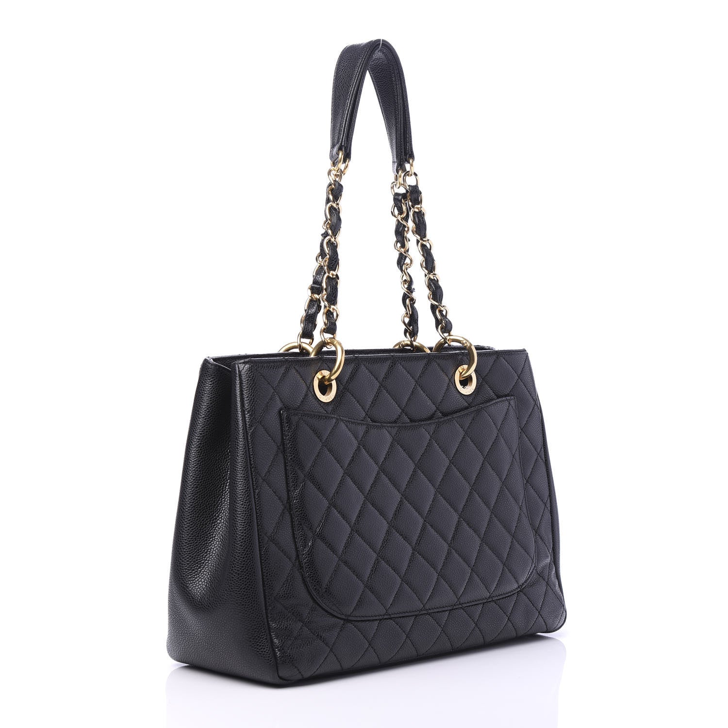 Chanel Caviar Quilted Grand Shopping Tote GST Black 3 of 10