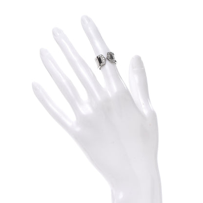 Cartier 18K White Gold Diamond 10mm Logo De Ring 47 4 2 of 6
