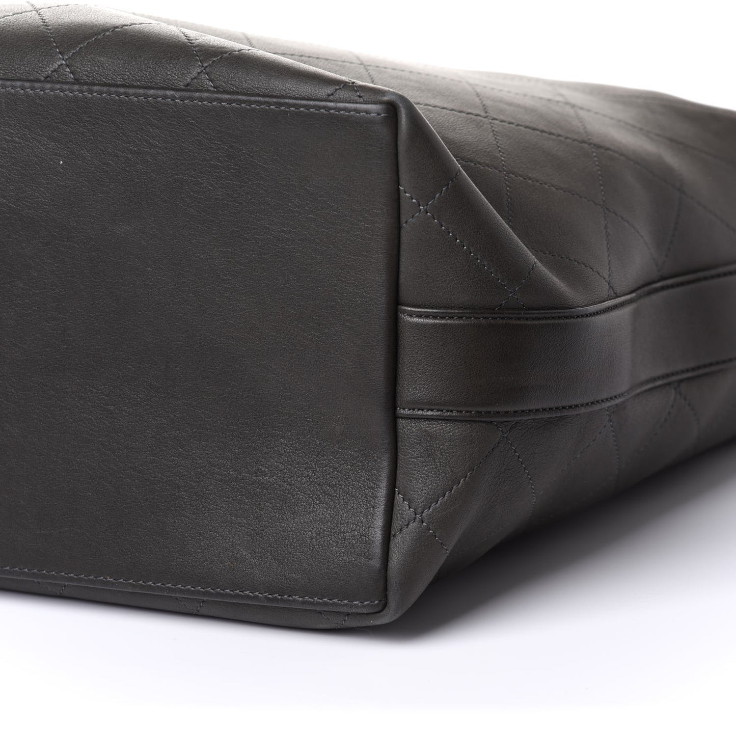 Calfskin Quilted Small On My Shoulder Drawstring Bag Dark Green