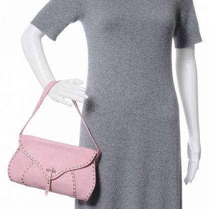 Celine Leather Studded Shoulder Bag Pink 2 of 8