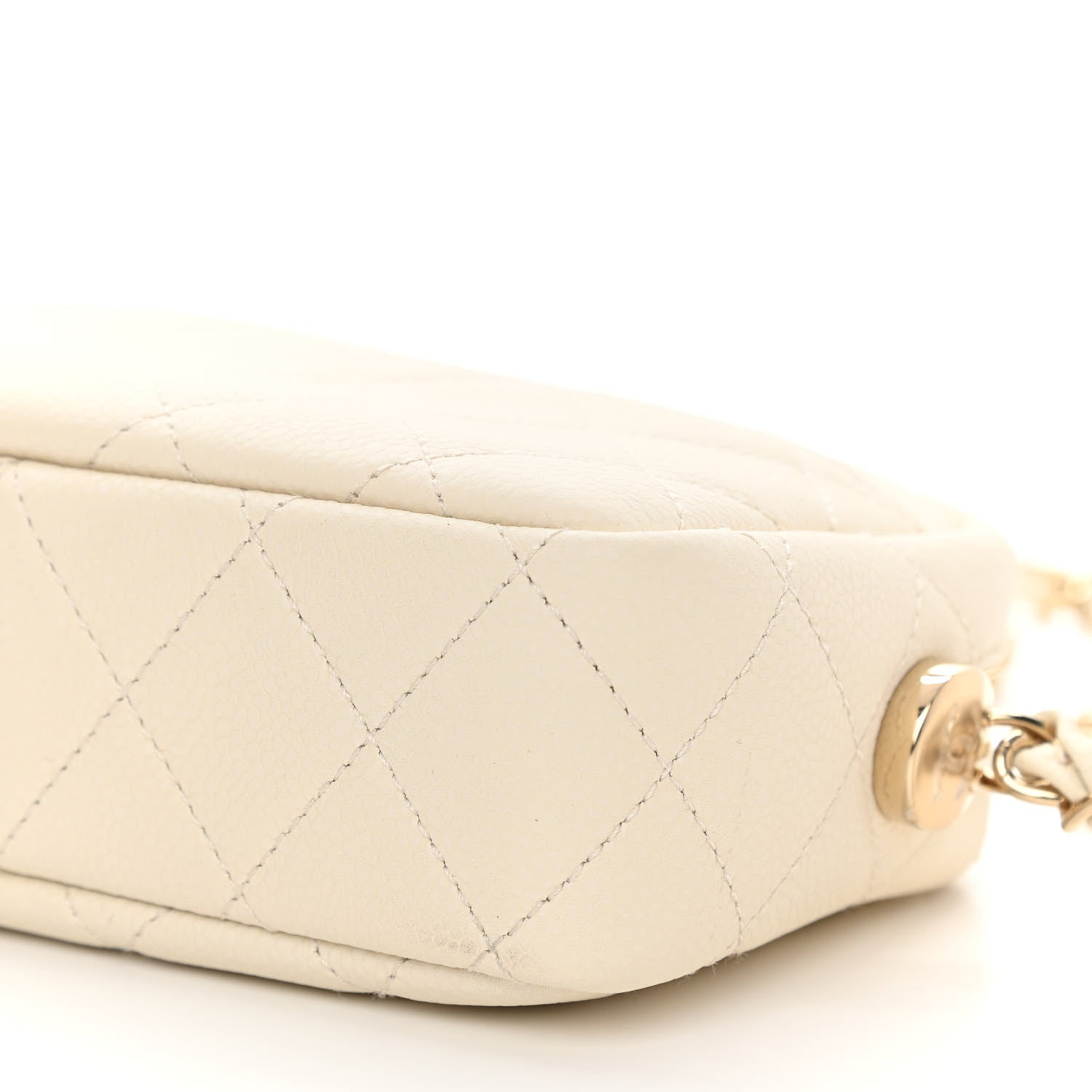 Chanel Caviar Quilted Mini Coco Tassel Camera Case White 10 of 11