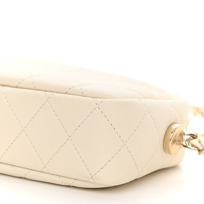 Chanel Caviar Quilted Mini Coco Tassel Camera Case White 10 of 11