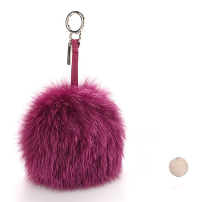 Fendi Fox Fur Shiny Nappa Bi-Color P ABCharm Bag Charm Fucsia Giallo Ciclamino 2 of 4