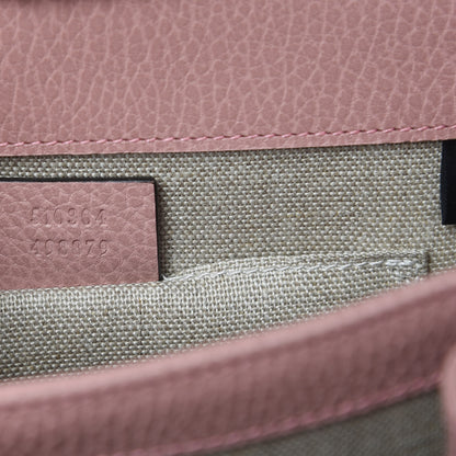 Gucci Dollar Calfskin Small Interlocking G Shoulder Bag Soft Pink 7 of 10