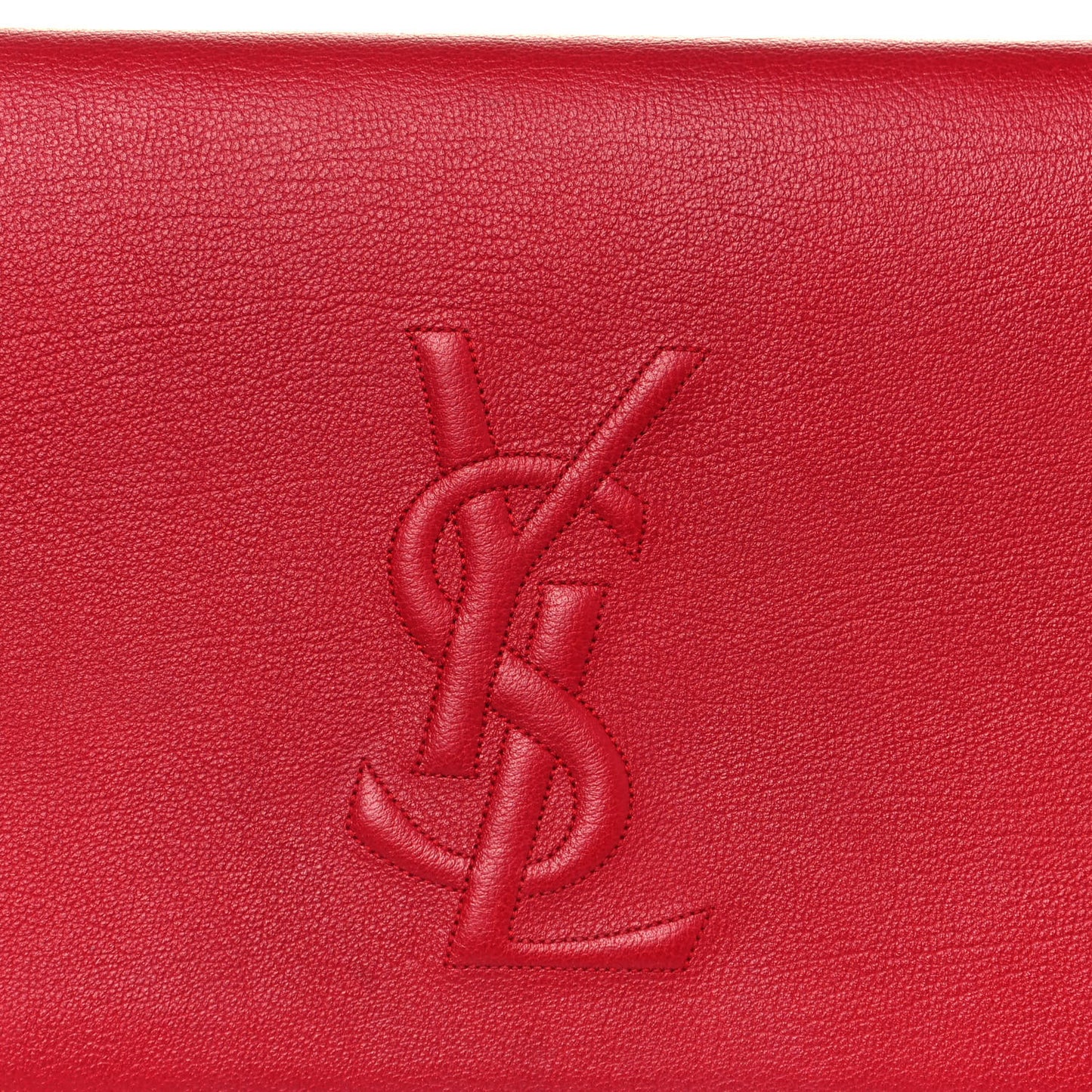 Calfskin Monogram Large Belle De Jour Clutch Red