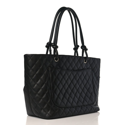 Chanel Calfskin Quilted Large Cambon Tote Black 3 of 9