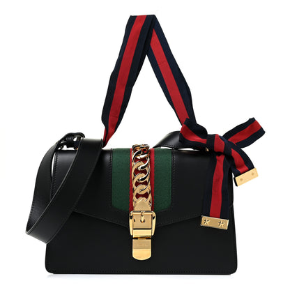 Gucci Calfskin Small Sylvie Shoulder Bag Black 1 of 11