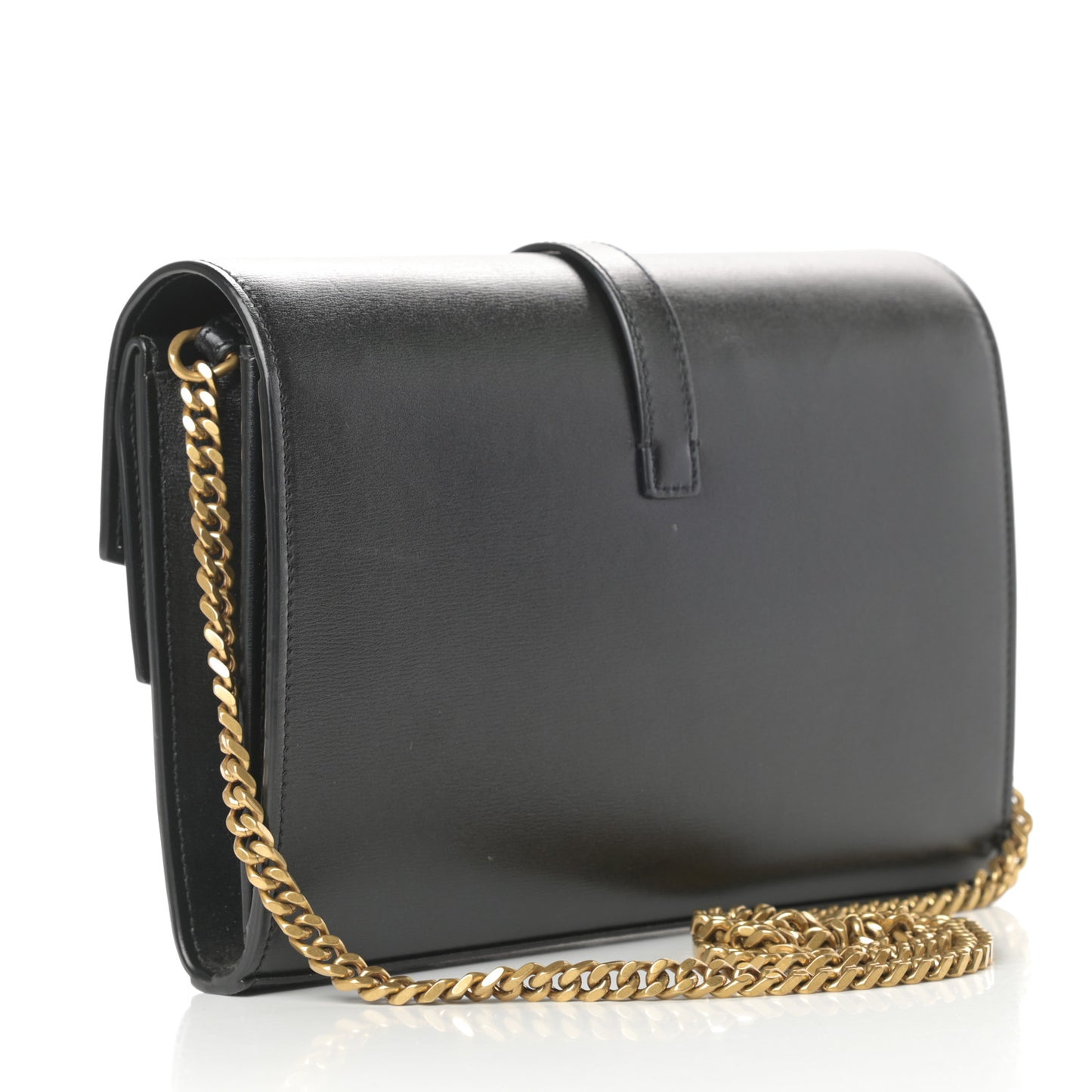 Smooth Calfskin Sulpice Monogram Chain Wallet Black