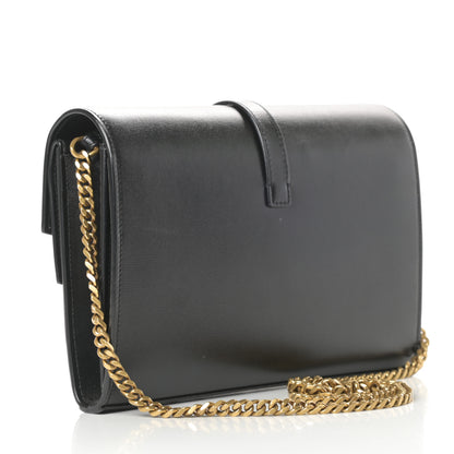 Saint Laurent Smooth Calfskin Sulpice Monogram Chain Wallet Black 3 of 11