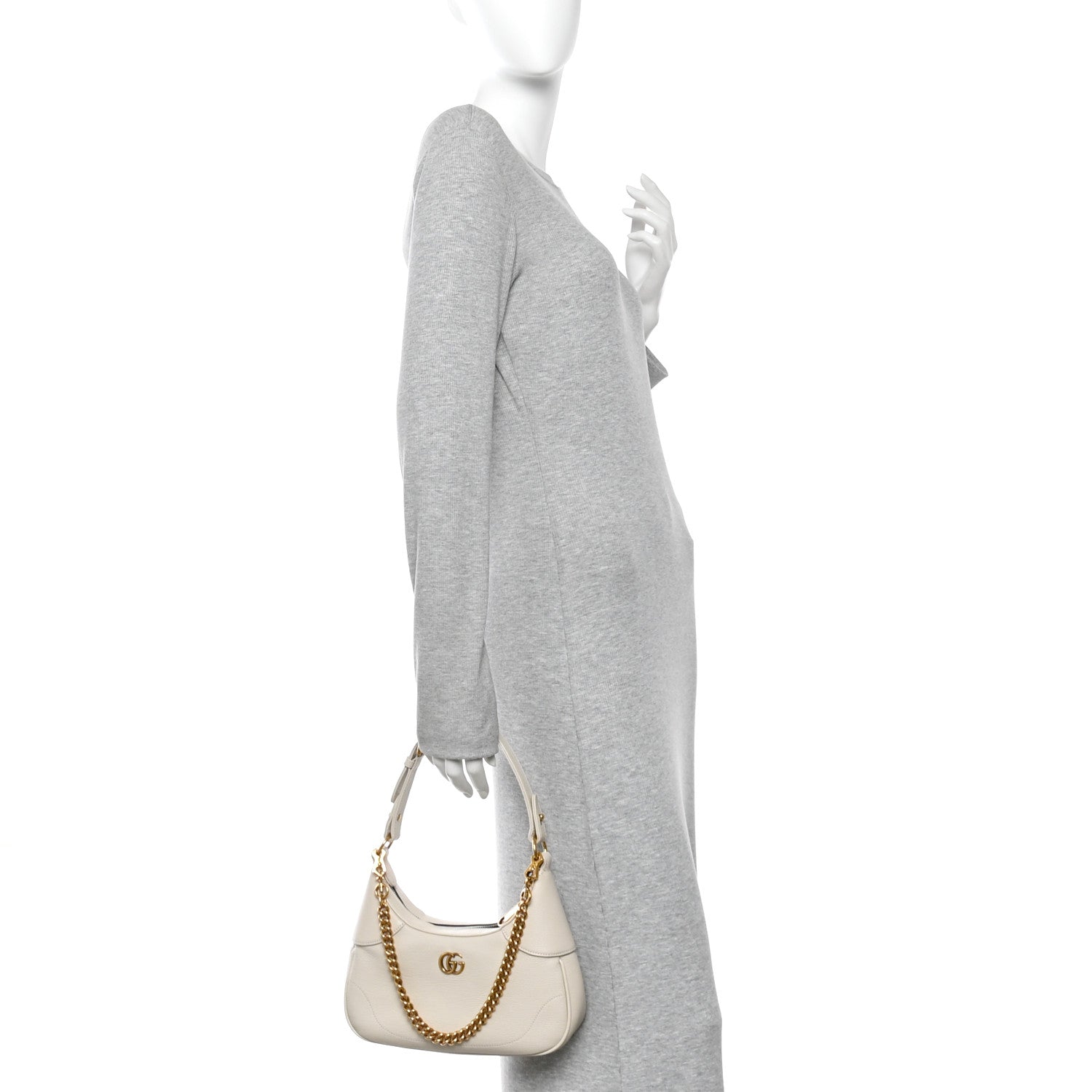 Gucci Goatskin Small Aphrodite Shoulder Bag Mystic White 1877808