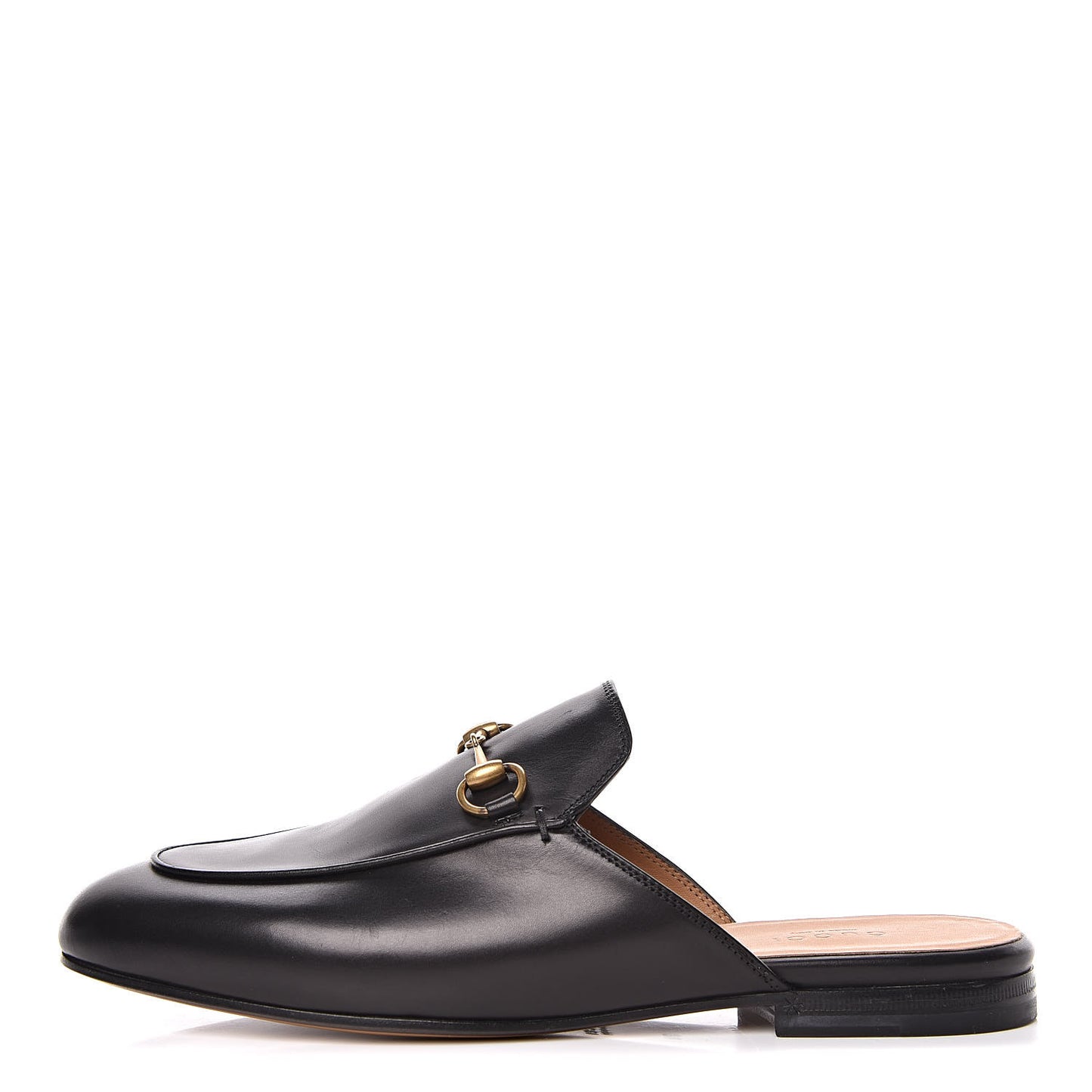 Calfskin Womens Princetown Slippers 38 Black