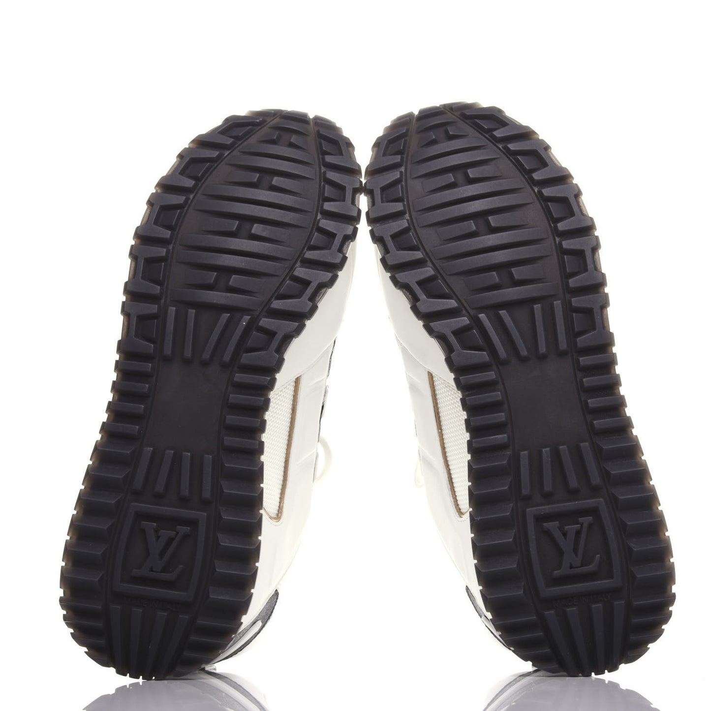 Calfskin Monogram Run Away Sneakers 39.5 White