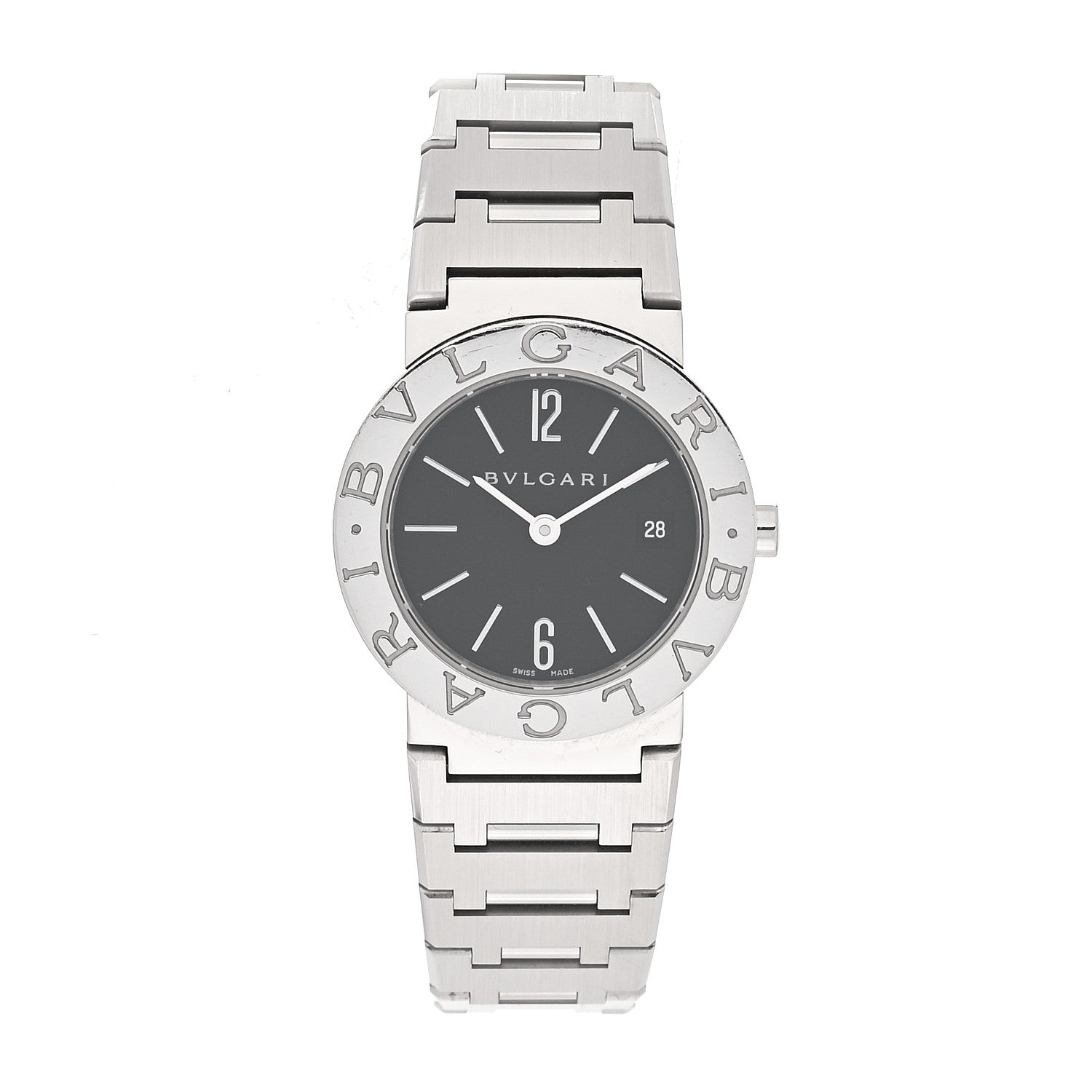 Bulgari Stainless Steel 26mm Quartz Watch Black 1 of 4