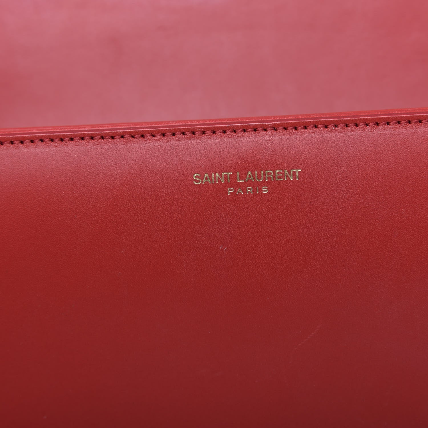 Saint Laurent Smooth Calfskin Medium Classic Monogram Universite Bag Red 6 of 14