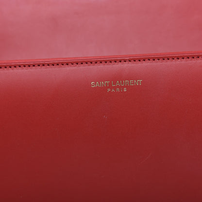 Saint Laurent Smooth Calfskin Medium Classic Monogram Universite Bag Red 6 of 14