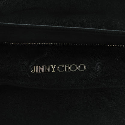 Jimmy Choo Lambskin Large Biker Hobo Black 7 of 9